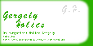 gergely holics business card